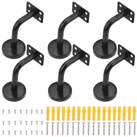 Genhakon 787502219788 6 Packs 2.4 X 3.2 Inch Handrail Bracket Heavy Duty Stainless Steel B
