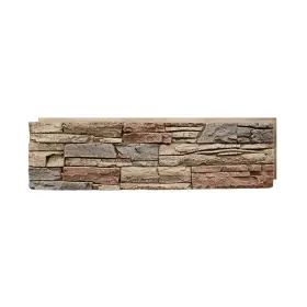 Genstone 445024176158 Stacked Stone Desert Sunrise Composite Faux Siding Panel - 12 Inch X 42