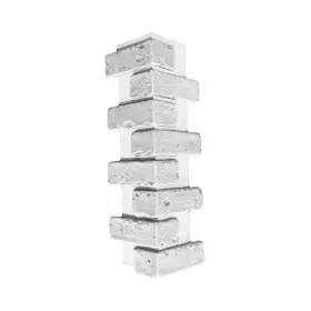 Genstone 726084684911 White Brick 22.5 Inch X 7 Veneer Siding Outside Corner Panel