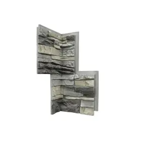 G2nsic Genstone Faux Stone Siding Stacked Northern Slate 24 Inch X12 Corner Panel