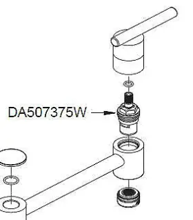 Da507376w Gerber Ceramic Disc Cartridge For Pot Filler Faucet