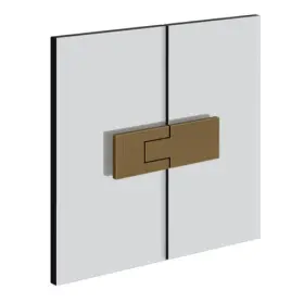 67503 Gessi 67503#713 Wall Glass Hinge Self Centering Rigato - Antique Brass