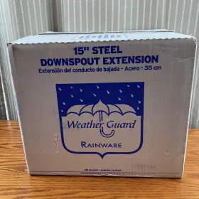 33075 Gibraltar Building Products 24 Weatherguard Gutter Downspout Extension Brown Galvanized Steel 2x3x15-inch