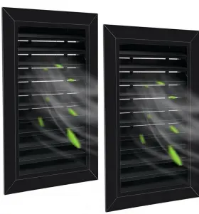 Mul-gisafai-27042 Gisafai 2-pack Black Aluminum Screened Gable Vent 12 Inch X 18 Functional - New