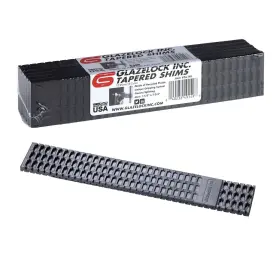 Glazelock 850040993295 Tapered Wedge Shims Black 1-1/2 Inch X 7-3/4