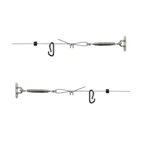 Net-hangwire-30-01 Gosports 30 Ft Span Adjustable Wire Hanging Kit - Stainless Steel Cable Syste