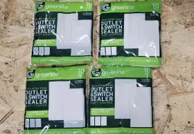 Greenlite 635279607102 Outlet And Switch Sealer Insulating Foam Draft Stopper Four 10 Packs New