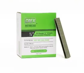 Gns18-20 Grex Power Tools L11 3/4 Inch 18 Ga 1/4 Wide Crown Staples Galvanized 5m