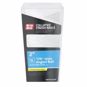 Grip-rite Grfn1532m 5 Pack - Collated Angled Finish Nails Fn-style Galvanized Steel 2 Inch X15 Gauge 1
