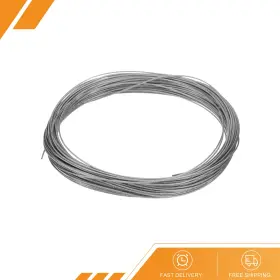 Gryfton 669739207533 1/32 Inch 0.8mm 50ft 304 Stainless Steel Cable Wire Rope 7 X Strands Coated
