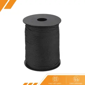 Gryfton 680811325112 1/8 Inch Polypropylene Braided Ropes 328 Ft Nylon Rope Hollow Utility Cord Black