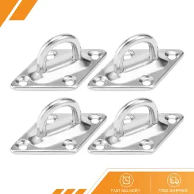 Gryfton 686130914662 4 X Stainless Steel 5mm Thick Ring Sail Shade Pad Eye Plate Marine Boat Rigging