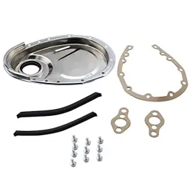 Saa-62003 Gsk Sb Chevy Timing Chain Cover Kit For 327 350 383 400 Sbc Gasket Seal Chrome