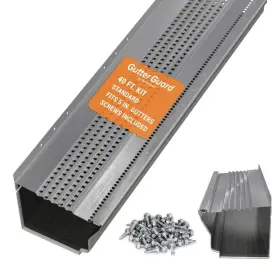 Thd40aam Gutter Guard By Gutterglove 4 Ft. L X 5 Inch W All-aluminum - Mill Finish 40 Kit Nominal