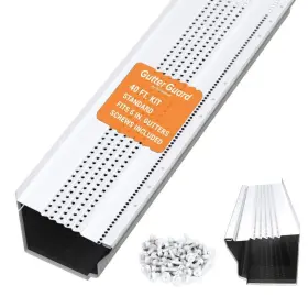 Thd40aaw Gutter Guard By Gutterglove 4 Ft. L X 5 Inch W All-aluminum - White Finish 40 Kit