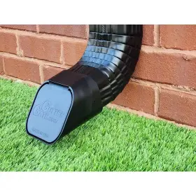 Guttergate 313101757736 Type A 3 Inch X 4 Black Plastic Downspout Extension