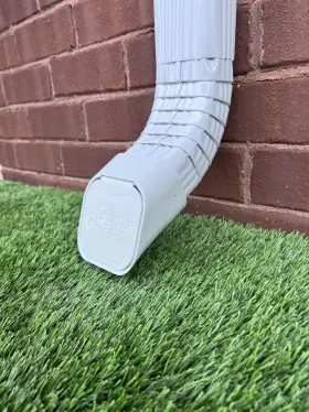 Guttergate 860007574207 2 Inch X3 Typea White Gutter Downspout Extension Acces