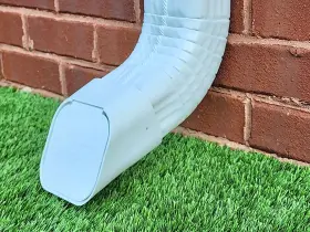 Guttergate 860007574214 3x4 Typea White Gutter Downspout Extension Accessory Made In The Usa