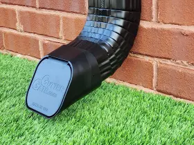 Guttergate 860009633612 Type-a Horizontal-shaped Gutter Downspout Extension 3 Inch X4 Black