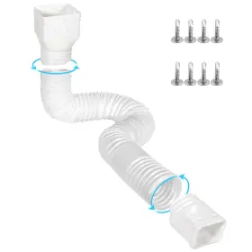 Gutterix101 Gutterlix 1 Pack Flexible Gutter Downspout Extensions 67 Inches White