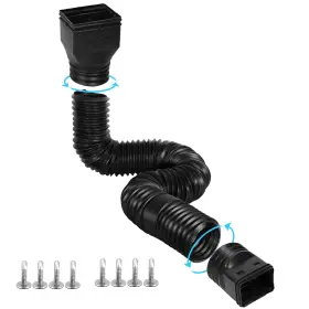 Gutterix102 Gutterlix 1 Pack Flexible Gutter Downspout Extensions Extendable From 21 Inch To 67 Downs
