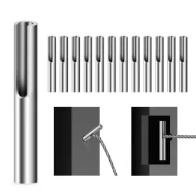Gk-42fo Gyykzz 12 Pack 1/8 Inch Invisible Cable Railing Kit Terminal Toggle Anchor Angle T316 Stain