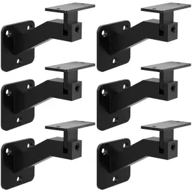 Gk-ahb6 Gyykzz 6 Pack Adjustable Handrail Brackets For Indoor Stairs Black Stair Railing Br
