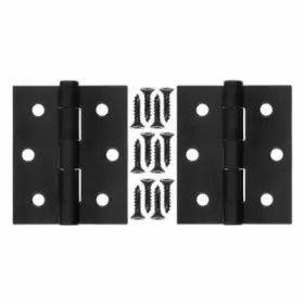 V35bl Hampton Products-wright 5 Pack Door Hinges Black Steel 3 X 2.5- Inch 2-pk
