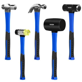 Lx-001-5hammer Hansom 5-pack Hammer Set Rubber Mallet 32oz Double-faced 22oz 16oz Claw Hamm