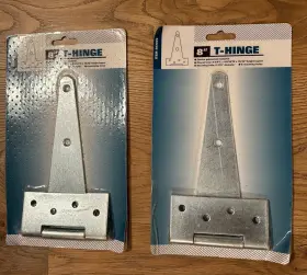 95559 Harbor Freight Tools 8 Inch Extra Heavy T-hinge - 2 Count Silver