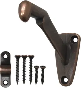 L001-az Hardware 3 Pack Heavy Duty Handrail Bracket Antique Brass