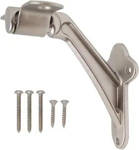 L008-sn Hardware Commercial Grade Handrail Bracket Wall Mounted Satin Nickel 3 Pack