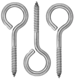 32694 Harrier Hardware Stainless Steel Screw Eyes 3/8 X 4-7/8-inch 3-pack