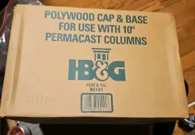 45141 Hb&g 10 Inch Permacast Column Cap And Base Set 4 Sets Available