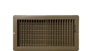 Hbw 963063153822 Rv And Home Brown Stamped Steel Floor Diffuser/register With Damper 12 Inch X 6