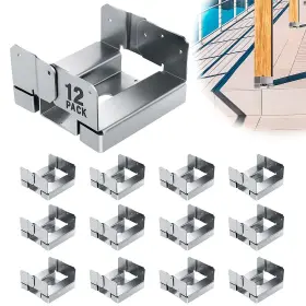 Cdpa6 Hedday 6pcs 6 Inch X6 Post Base For Concrete Heavy Duty Galvanized Anchor Adju
