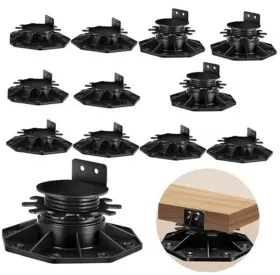 Henetion 744759909961 12pack Adjustable Deck Support Pedestal Foundation Blocks Plastic