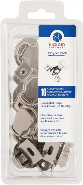 Vp5125-14 Hickory Hardware Euro Cabinet 1/2 Inch Overlay Polished Nickel