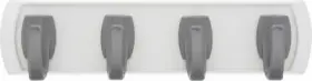 515305 High & Mighty 4 Pack - Small Key Hook Rail White And Silver
