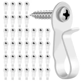 B0cpl1q7qw Higift 36 Pack Light Hanger Hooks White Stainless Steel Screw-in Hook Outdoor Li