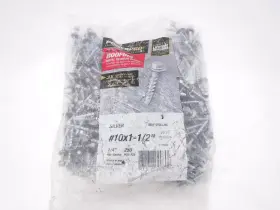 117880 Hillman 250 Pack Powerpro #10 X 1-1/2 Inch Silver Self Drilling Roofing Screws 11788
