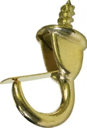 122242 Hillman 10 Pack - Safety Hook Brass 1-1/4 Inch 3-pk