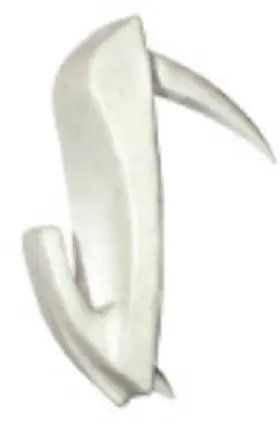 122391 Hillman Wall Biter Picture Hangers White Small 4-pk. -