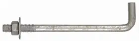 260288 Hillman Galvanized Anchor Bolt With Nuts/washers 1/2 X 8 Inch 50-pk. -