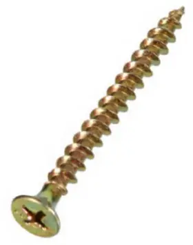 40892 Hillman 5 Pack - Multi-use Screws Flat Phillips Head Gold 2-1/2 Inch X#8 50-pk