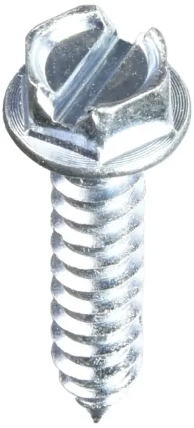 41032 Hillman The Group Hex Washer Head Slotted Sheet Metal 1 Inches Zinc