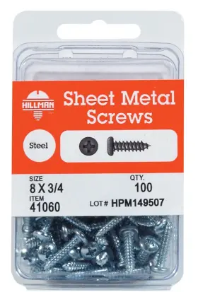 8x1.5pk75 Hillman 41066 Scrw Sm Phl Ph Pack Of 5