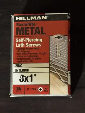 47281 Hillman Self-piercing Point Lath Screws Zinc #8 X 1 Inch Lb. -