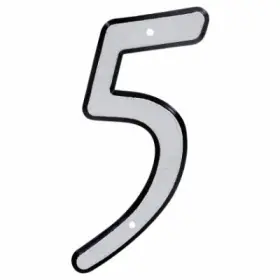 841606 Hillman 3 Pack - House Address Number 5 Nail-on Reflective Plastic 4 Inch