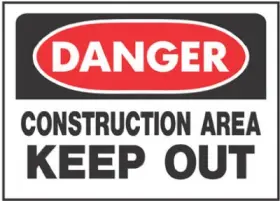 842054 Hillman 6 Pack - Blank Danger Sign 10 X 14 Inch